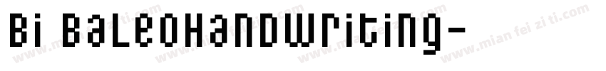 bi baleohandwriting字体转换